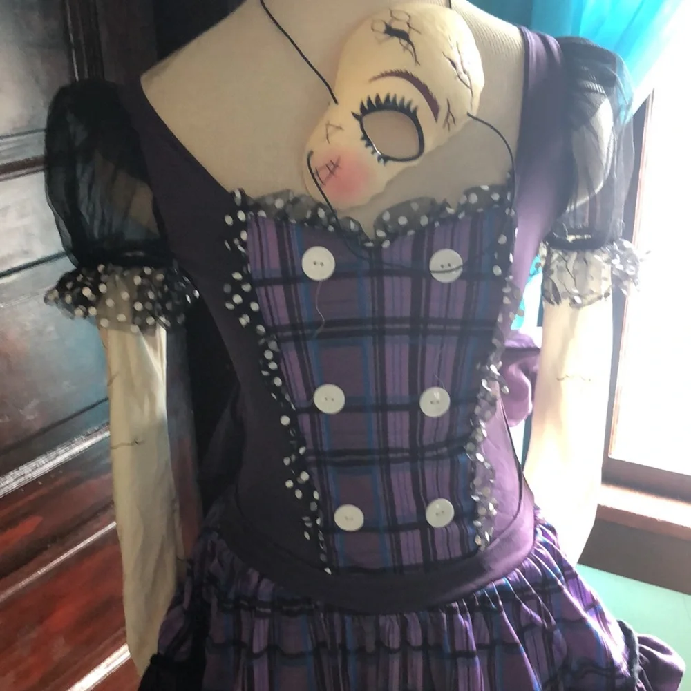 California Costumes tween size large(10) Broken Doll Dress with White leggings